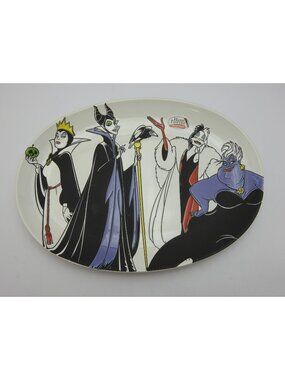 Disney Villains Serving Platter Evil Quen Maleficent Cruella Ursula 16" Hallowee